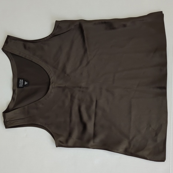 Eileen Fisher 100% Silk Tank Top XS Green - Picture 2 of 16